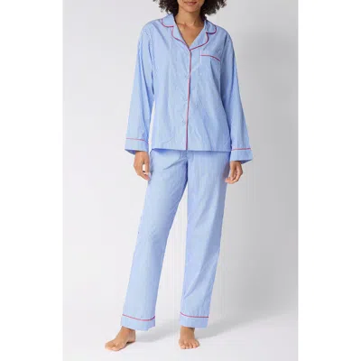 Bedhead Pajamas Striped Cotton Pajamas In Blue