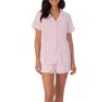 Bedhead Pajamas Striped Cotton Short Pajamas Set In Pink Stripe