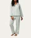 Bedhead Pajamas Stripe Organic Cotton Sateen Pajamas In Mint Stripe