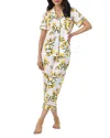Bedhead Pajamas Print Organic Cotton Crop Pajamas In Carolina Jasmine
