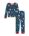 Bedhead Pajamas Unisex Printed Long Sleeved Pajama Set, Little Kid, Big Kid - Exclusive In Blue