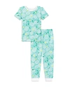 Bedhead Pajamas Kids' Print Fitted Stretch Organic Cotton Two-piece Pajamas In Tennis Club