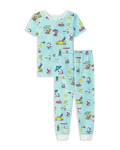 Bedhead Pajamas Unisex Short Sleeve Pajama Set - Little Kid, Big Kid In Surfside Snoopy