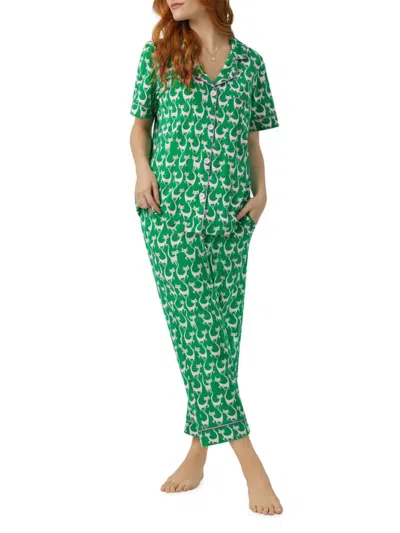 Bedhead Pajamas Women's Cool Cats Crop Short-sleeve Pajama Set