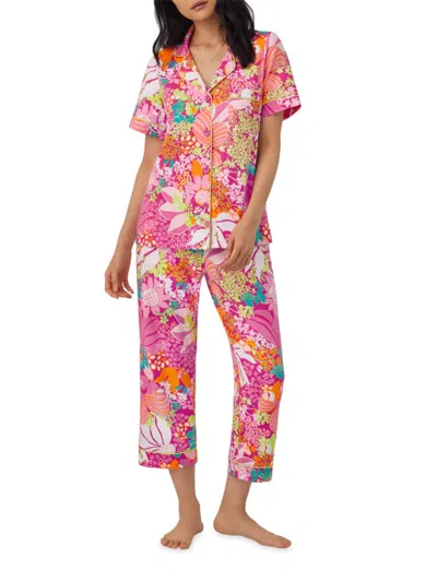 Bedhead Pajamas Women's Fiesta Floral Crop Short-sleeve Pajamas