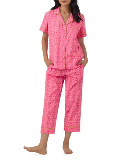 Bedhead Pajamas Women's Summer Geo Crop Short-sleeve Pajamas