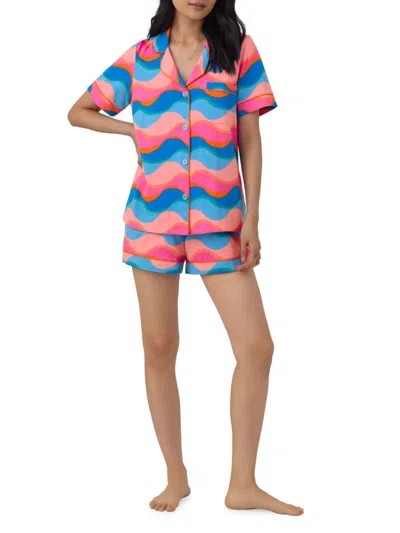 Bedhead Pajamas Women's Wavy Short Pajamas In New Wave
