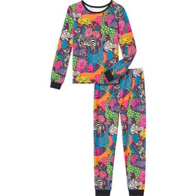 Bedhead Pajamas X Trina Turk Kids' Jungle Fitted Two-piece Pajamas In Jungle