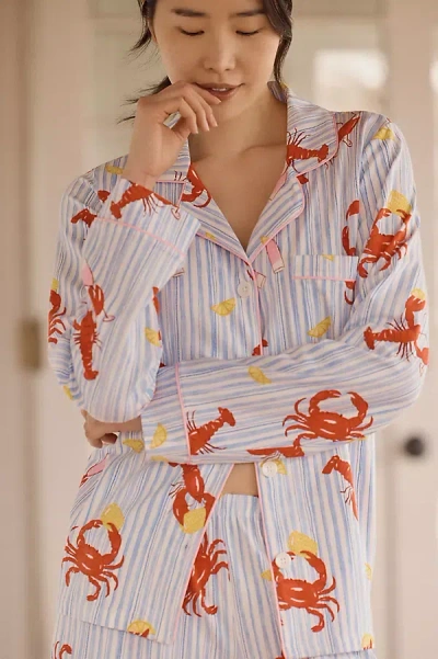 Bedhead Pjs Coastal Feast Pajama Set In Blue