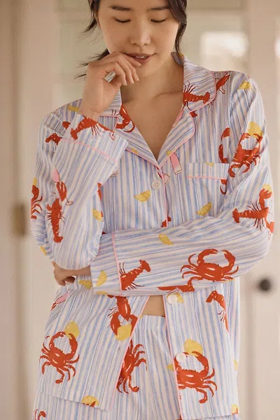 Bedhead Pjs Coastal Feast Pajama Set In Blue