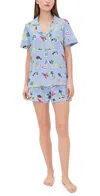 Bedhead Pjs Cotton Jersey Knit Classic Shorty Pj Set Island Life In Island Life