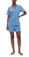 Bedhead Pjs Cotton Knit Short Sleeve Boxer Pj Set Through The Woods In Through The Woods