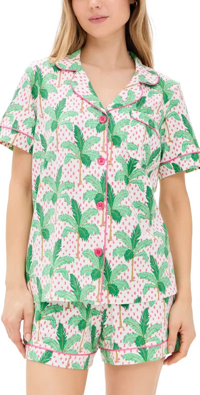 Bedhead Pjs Cotton Knit Short Sleeve Short Pj Set Palm Point