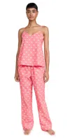 BEDHEAD PJS COTTON POPLIN CAMI LONG PJ SET MONARCH FLOWERS