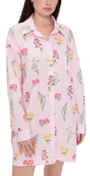 Bedhead Pjs Cotton Poplin High Low Sleepshirt Western Wildflowers