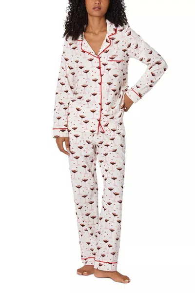 Bedhead Pjs Espresso Kisses Long Sleeve Pajama Set In White