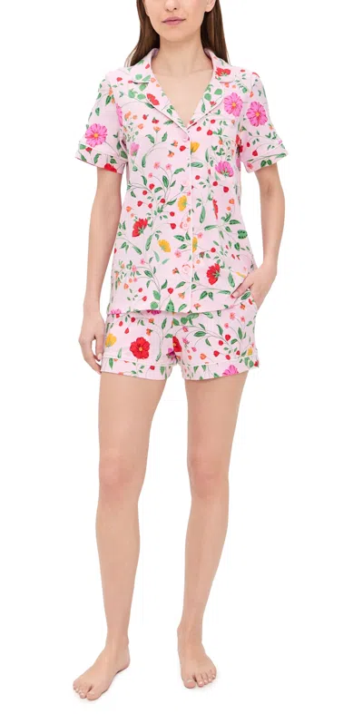 Bedhead Pjs Floral Jersey Pj Set Sunlit Flora In Multi