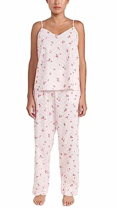 Bedhead Pjs Josephine Woven Cotton Pj Set In Pink Floral/zigzag In Multi