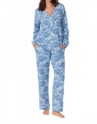 Bedhead Pjs Long Sleeve Classic Stretch Jersey Pajama Set - Plus In Blue