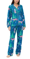 Bedhead Pjs Midnight Forest Classic Pajama Set Midgnight Forest In Blue