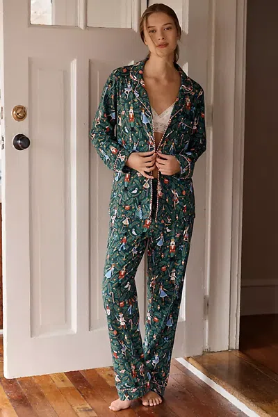 Bedhead Pjs Nutcracker Sleep Set In Green