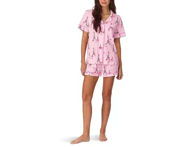 Bedhead Pjs Short Sleeve Cotton Knit Boxer Pajama Set
