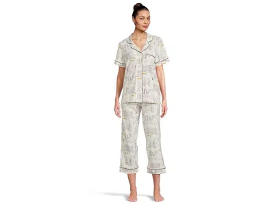 Bedhead Pjs Short Sleeve Cotton Knit Cropped Pajama Set