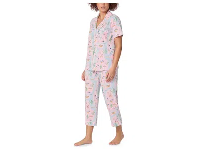 Bedhead Pjs Short Sleeve Cropped Cotton Knit Pajama Set