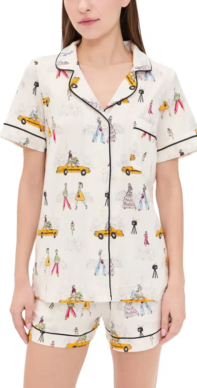 Bedhead Pjs Short Sleeve Short Pajama Set Fashion Week In White