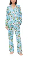 Bedhead Pjs Surfin' Santa Classic Pajama Set Surfin' Santa In Blue