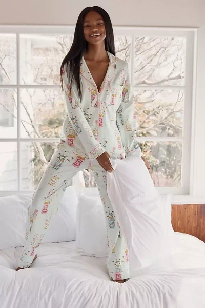 Bedhead Pjs X Anthropologie Flower Can Pajama Set In Green