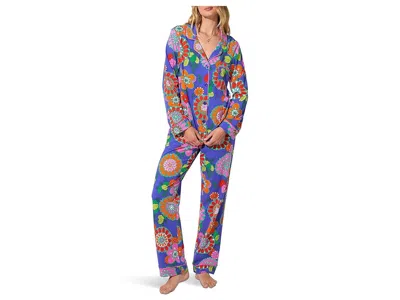 Bedhead Pjs X Trina Turk Long Sleeve Classic Stretch Jersey Pj Set In Multi