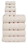 Bedhog 8-piece Zero Twist Cotton Towel Set In Ivory