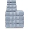 Bedhog 8-piece Zero Twist Cotton Towel Set In Orange