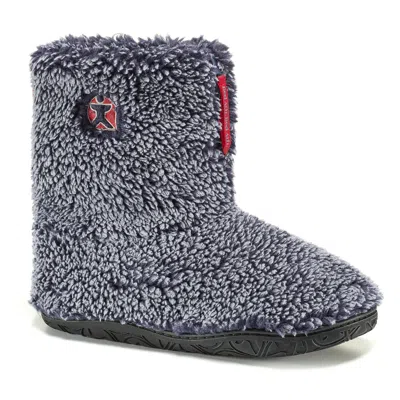 Bedroom Athletics Blue Gosling - Recycled Sherpa Men's Slipper Boot - Snow Tipped Navy