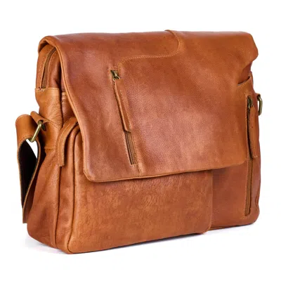 Bedroom Athletics Men's Brown Rossi - Leather Laptop Bag - Tan