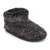 Bedroom Athletics Men's Leonardo - Shorter Length 100% Recycled Snow Tipped Sherpa Slipper Boot - Washed Black In Black