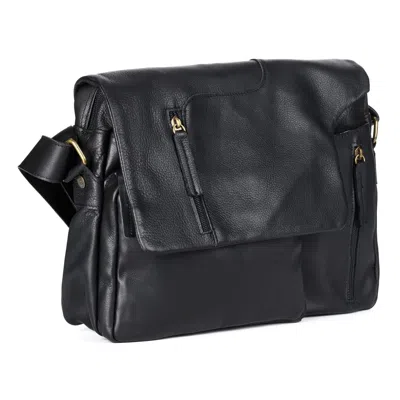 Bedroom Athletics Men's Rossi - Leather Laptop Bag - Black