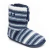 Bedroom Athletics Men's Teddy - Sherpa Slipper Boot - Blue Stripe In Blue
