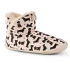 Bedroom Athletics Women's Blue / White Lily - All Over Dachshund Dog Print Slipper Boots - Beige In Multi