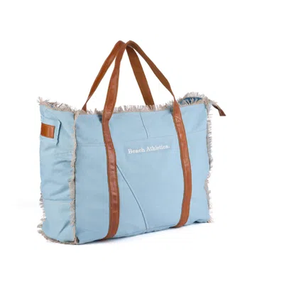 Bedroom Athletics Women's Bonnie - All Over Strap Large Washed Canvas Beach Bag - Blue
