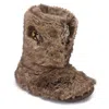 Bedroom Athletics Women's Brown Cole - Short Luxury Faux Fur Slipper Boot - Jackal In Brown