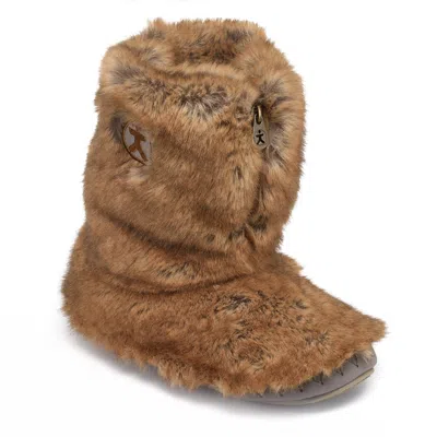 Bedroom Athletics Women's Brown Cole - Short Luxury Faux Fur Slipper Boot - Weasel