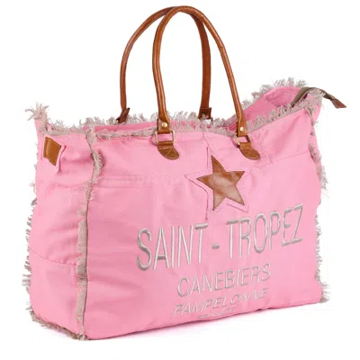 Bedroom Athletics Women's Casey - St Tropez Large Washed Canvas Beach Bag - Pink