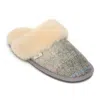 Bedroom Athletics Women's Kate - Harris Tweed Mule Slippers - Grey / Pink Check In Grey
