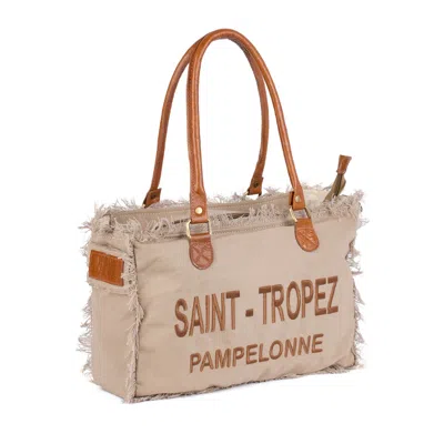 Bedroom Athletics Women's Neutrals Lani - St Tropez Washed Canvas Shoulder Bag - Beige In Sand