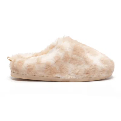 Bedroom Athletics Women's Neutrals Nadine - Luxury Faux Fur Mule - Caramel Leopard In Multi