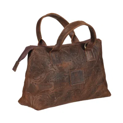 Bedroom Athletics Women's Rivera Embossed Medium Leather Handbag - Brown