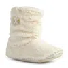Bedroom Athletics Women's White Gisele - 100% Recycled Faux Fur Rouched Slipper Boot - Cream In White