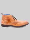 Bed:stu Illiad Leather Lace-up Chukka Boots In Orange
